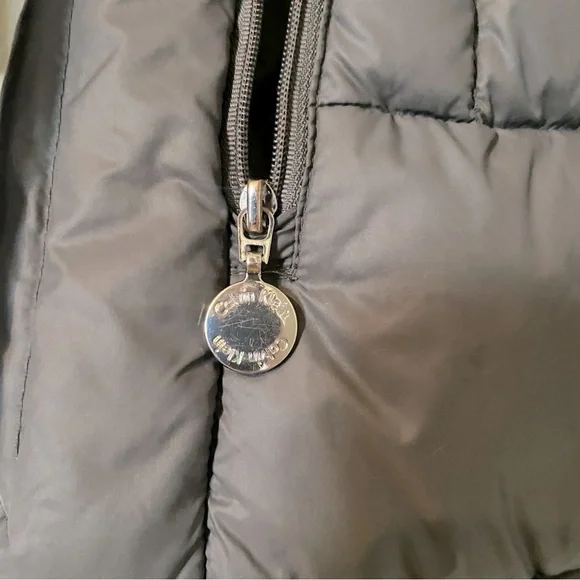 CALVIN KLEIN Puffer Down Zip Up Grey Jacket Women's Size Small - Picture 3 of 10